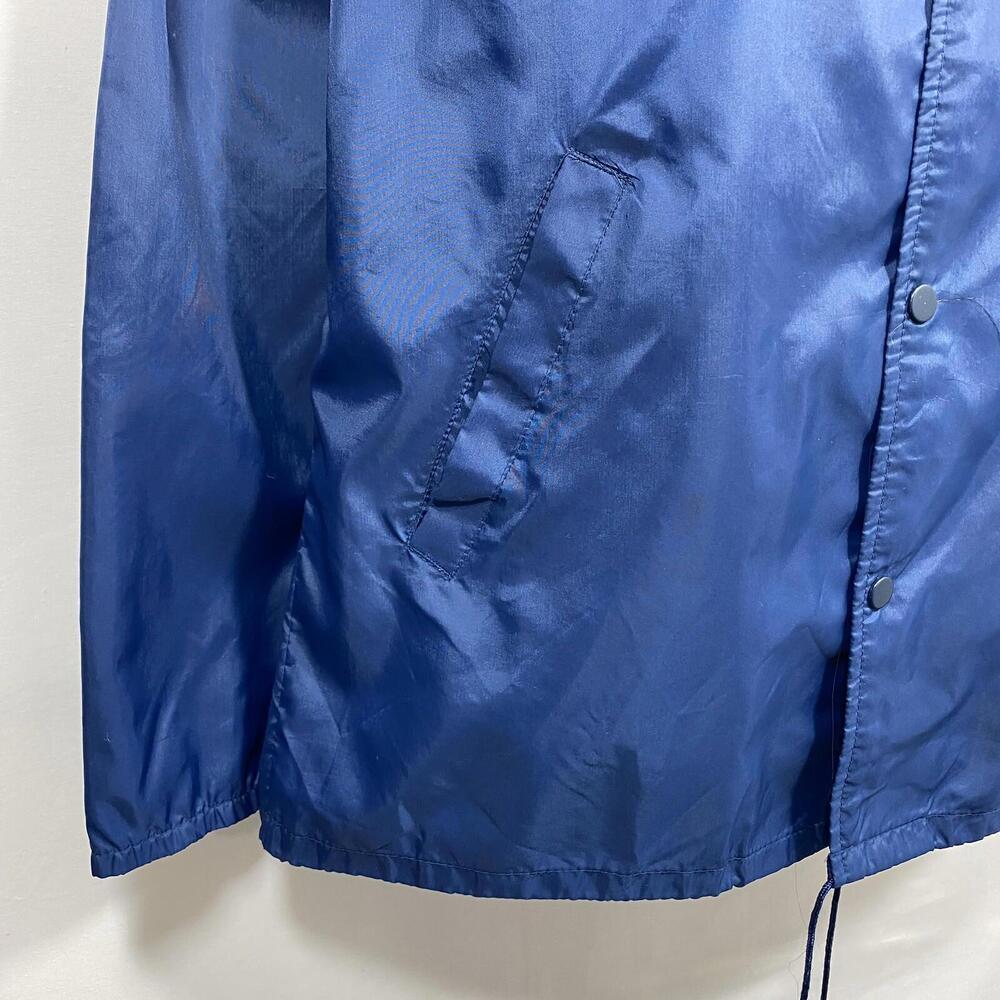 VTG JC Penny Windbreaker Jacket Men’s Size M Blue Nylon Snap Pockets - Picture 3 of 9